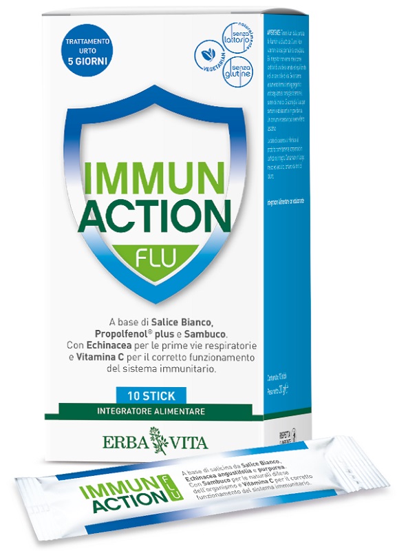 IMMUN ACTION FLU 10 STICKPACK - Oltrefarma