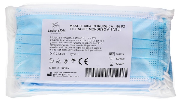 MASCHERINA CHIRURGICA 50 PEZZI - Antica Farmacia Ferrari