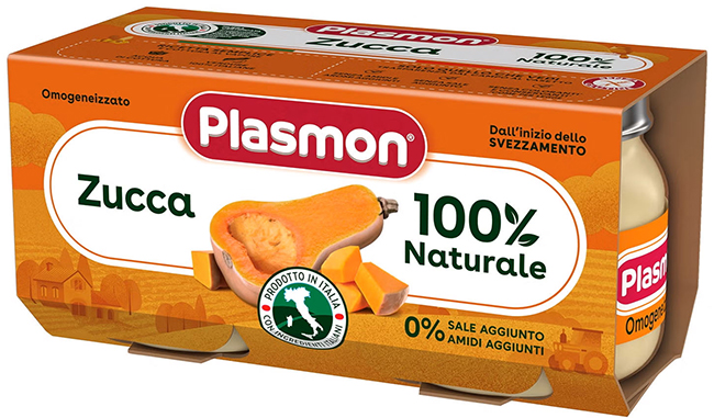 PLASMON OMOGENEIZZATO ZUCCA 2 X 80 G - Oltrefarma