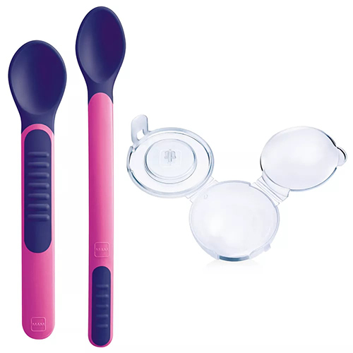 MAM HEAT SENSITIVE SPOONS&COVER FEMMINA - Oltrefarma