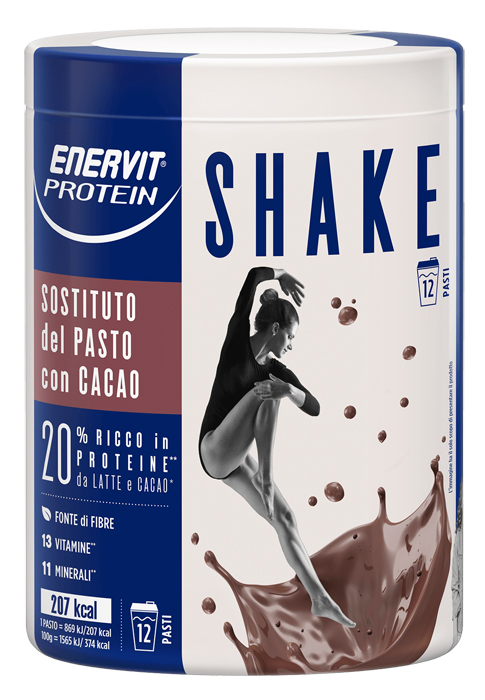 ENERVIT PROTEIN SHAKE CACAO 12 PASTI - Oltrefarma