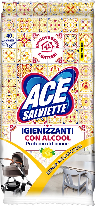 ACE SALVIETTE IGIENIZZANTI SGRASSANTI 40 PEZZI - Oltrefarma