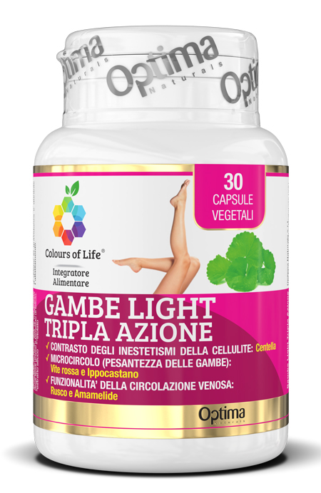 COLOURS OF LIFE GAMBE LIGHT TRIPLA AZIONE 30 CAPSULE VEGETALI 850 MG - Oltrefarma