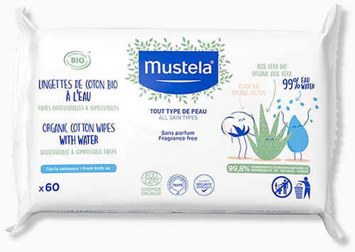 MUSTELA SALVIETTE ACQUA COT BIO 60 PEZZI - Oltrefarma