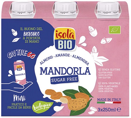 ISOLA BIO BEVANDA MANDORLA ON THE GO 3 X 250 ML - Oltrefarma