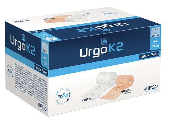 BENDAGGIO URGOK2 LATEX FREE KIT BENDAGGIO T2 CAVIGLIA 25-32 2 PEZZI 10 CM - Oltrefarma