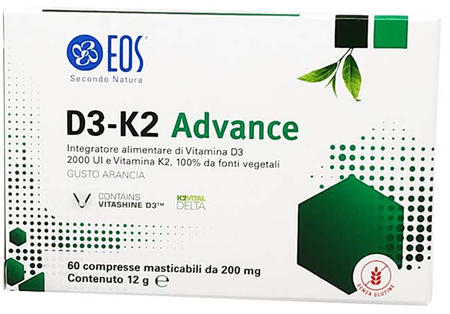 EOS D3 K2 ADVANCE 60 COMPRESSE MASTICABILI - Antica Farmacia Ferrari
