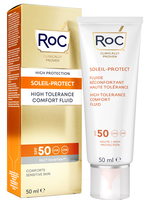 ROC FLUIDO SOLARE VISO SPF 50 ELEVATA TOLLERABILITA' 50 ML - Oltrefarma