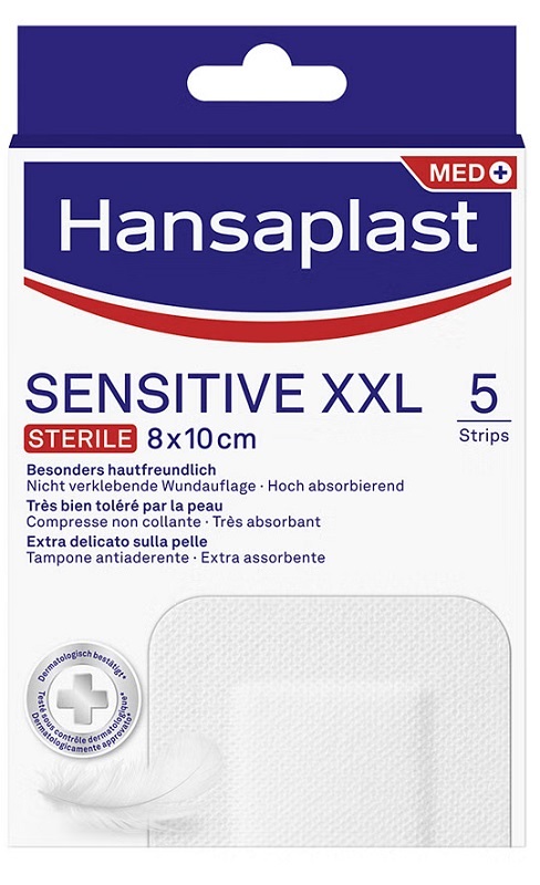 CEROTTO HANSAPLAST SENSITIVE XXL 8X10 CM 5 PEZZI - Oltrefarma