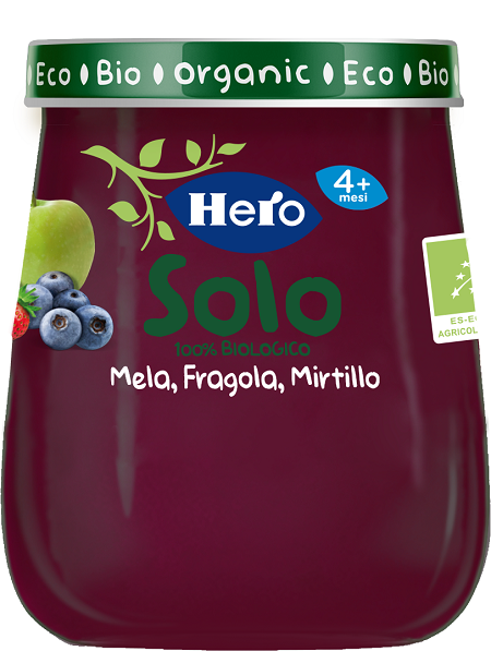 HERO BABY SOLO OMOGENEIZZATO MELA FRAGOLA MIRTILLO 120 G - Oltrefarma