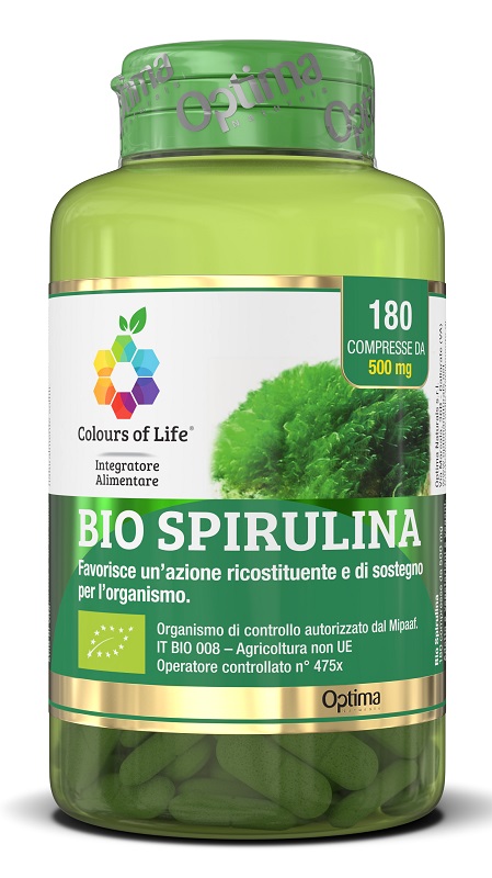 COLOURS OF LIFE BIO SPIRULINA 180 COMPRESSE - Oltrefarma