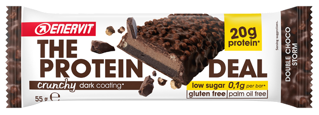 ENERVIT PROTEIN DEAL DOUBLE CHOCO STORM 55 G - Antica Farmacia Ferrari