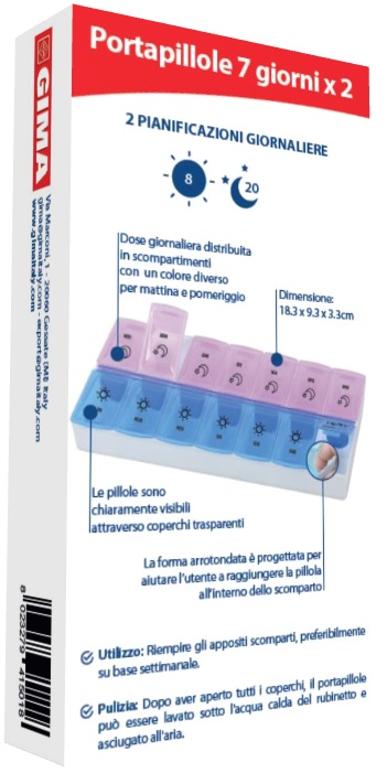 PORTAPILLOLE SETTIMANALE 7 GIORNI X 2 - Oltrefarma
