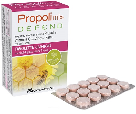 PROPOLI MIX DEFEND JUNIOR 48 TAVOLETTE MASTICABILI - Antica Farmacia Ferrari