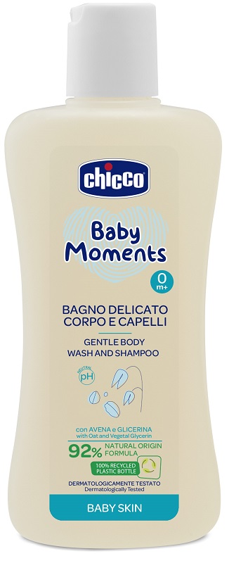 CHICCO BABY MOMENTS BAGNO SHAMPOO DELICATE 200 ML - Oltrefarma