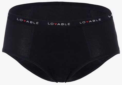 LOVABLE PERIOD PANTIES SLIP FLUSSO MEDIO NERO TAGLIA SMALL - Oltrefarma