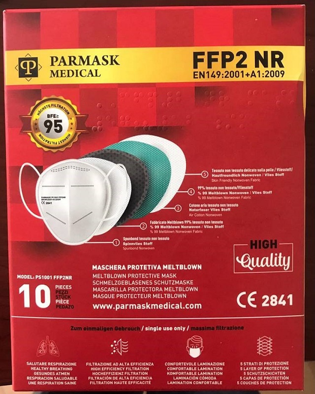 MASCHERINA FFP2 PS1001 BIANCO 10 PEZZI - Oltrefarma