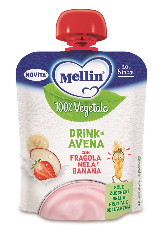 MELLIN POUCH AVENA MELA FRAGOLA BANANA 90 G - Oltrefarma