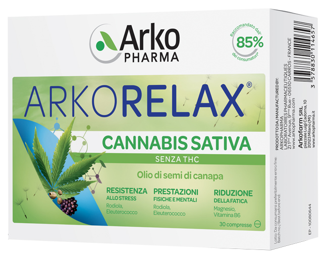 ARKORELAX CANNABIS SATIVA 30 COMPRESSE - Oltrefarma