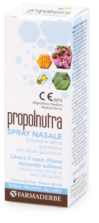 PROPOLNUTRA SPRAY NASALE SOLUZIONE SALINA IPERTONICA CON ACIDO IALURONICO 20 ML - Oltrefarma