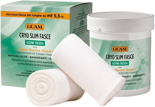 GUAM CRYO SLIM FASCE ANTICELLULITE RASSODANTI DRENANTI 2 PEZZI - Oltrefarma