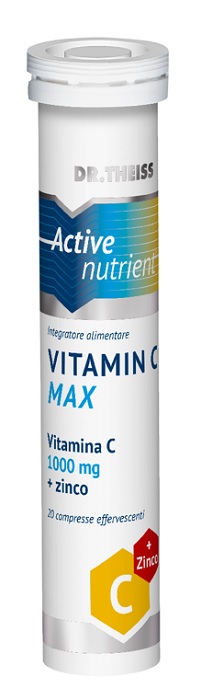 THEISS ACTIVE NUTRIENT VIT C MAX 20 COMPRESSE EFFERVESCENTI LIMONE 80 G - Antica Farmacia Ferrari