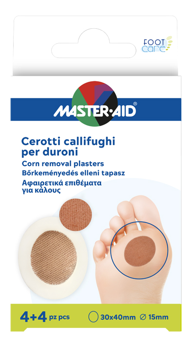 CEROTTO CALLIFUGO MASTER-AID FOOTCARE PER DURONI 4+4 PEZZI B1 - Oltrefarma