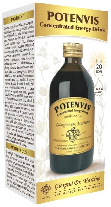 POTENVIS CONCENTRATED ENERGY DRINK LIQUIDO ANALCOOLICO 200 ML - Oltrefarma