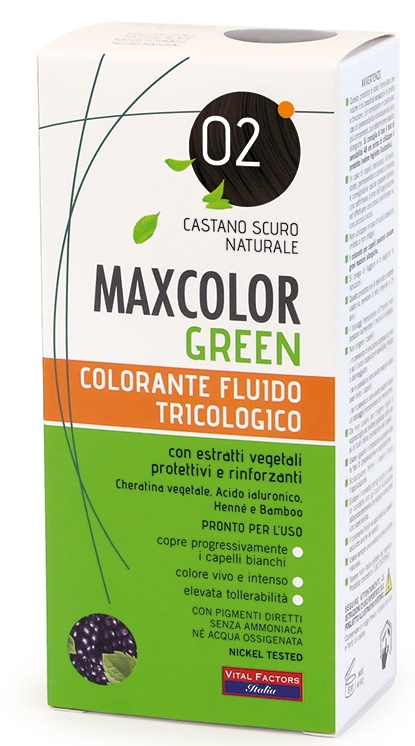 MAXCOLOR GREEN 02 CASTANO SCURO NATURALE 75 ML + BALSAMO 15 ML - Oltrefarma