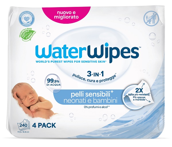 WATERWIPES BIO 4 X 60 PEZZI - Antica Farmacia Ferrari