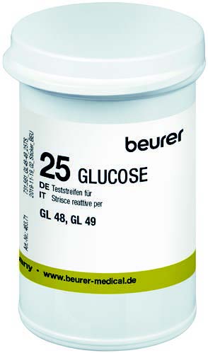 STRISCE MISURAZIONE GLICEMIA BEURER PER GLUCOMETRO GL48/GL49 IN FLACONE 50 PEZZI - Antica Farmacia Ferrari