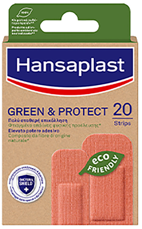 CEROTTO HANSAPLAST IN STRISCIA GREEN&PROTECT M 1X6 CM 10 PEZZI - Oltrefarma