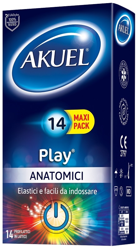 PROFILATTICO AKUEL PLAY ANATOMICO 14 PEZZI - Antica Farmacia Ferrari