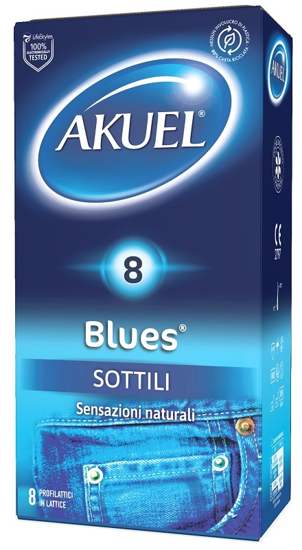 PROFILATTICO AKUEL BLUES SOTTILE 8 PEZZI - Oltrefarma