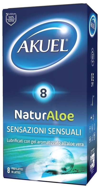 PROFILATTICO NATURALOE LUBRIFICATO CON ALOE VERA 8 PEZZI - Oltrefarma