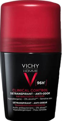 VICHY HOMME DEODORANTE CLINICAL CONTROL 96H ROLL 50 ML - Antica Farmacia Ferrari