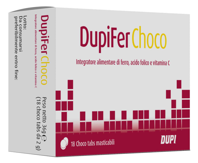 DUPIFER CHOCO 18 CHOCO TABS - Oltrefarma