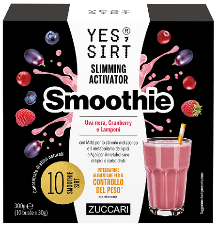 YES SIRT SMOOTHIE UVA NERA-CRANBERRY-LAMPONI 10X30 G - Oltrefarma