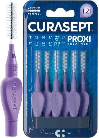 CURASEPT PROXI T21 VIOLA/PURPLE 6 PEZZI - Antica Farmacia Ferrari