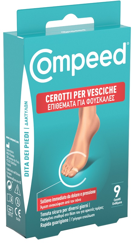 COMPEED CEROTTO VESCICHE DITA DEI PIEDI 9 PEZZI CARTON - Antica Farmacia Ferrari