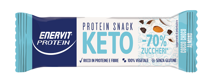 ENERVIT PROTEIN KETO SNACK COCCO CHOCO ALMOND 35 G - Oltrefarma