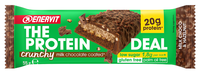 ENERVIT PROTEIN DEAL MILK CHOCO & HAZELNUT 55 G - Oltrefarma