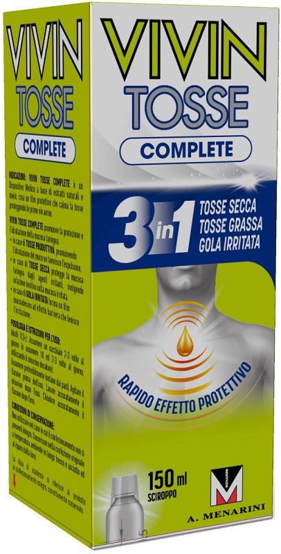 VIVIN TOSSE COMPLETE SCIROPPO PER TOSSE 150 ML - Antica Farmacia Ferrari