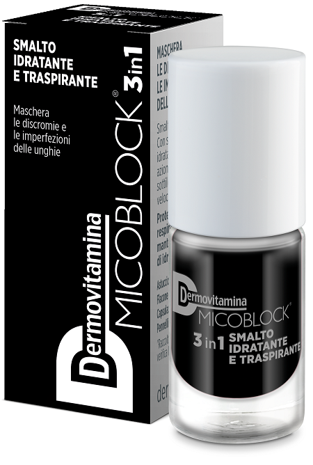 DERMOVITAMINA MICOBLOCK 3IN1 SMALTO IDRATANTE E TRASPIRANTE NERO 5 ML - Antica Farmacia Ferrari
