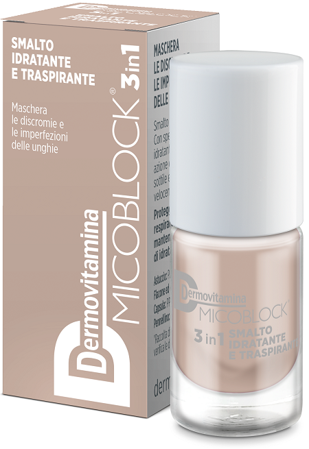 DERMOVITAMINA MICOBLOCK 3IN1 SMALTO IDRATANTE E TRASPIRANTE BEIGE 5 ML - Antica Farmacia Ferrari