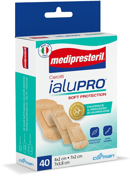 MEDIPRESTERIL CEROTTI IALUPRO SOFT PROTECIONT 3 FORMATI ASSORTITI 40 PEZZI - Antica Farmacia Ferrari
