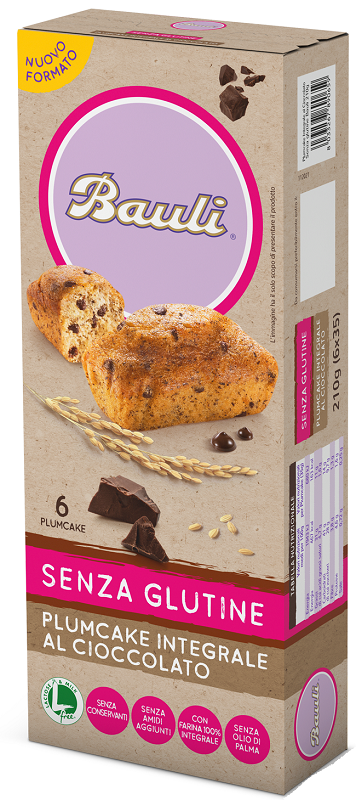 BAULI PLUMCAKE INTEGRALE CIOCCOLATO 6X35 G - Oltrefarma