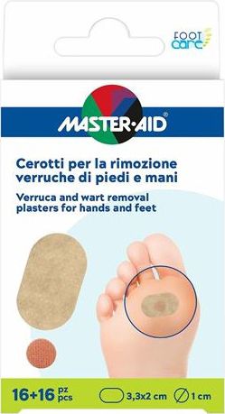 CEROTTO VERRUCHE MASTER-AID FOOTCARE PIEDI/MANI 16 PEZZI E4 - Antica Farmacia Ferrari