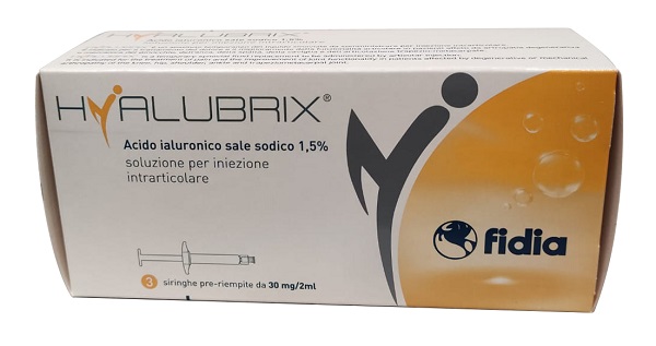 SIRINGA INTRA-ARTICOLARE HYALUBRIX ACIDO IALURONICO 1,5% 30 MG 2 ML 3 PEZZI NO ETO - Oltrefarma