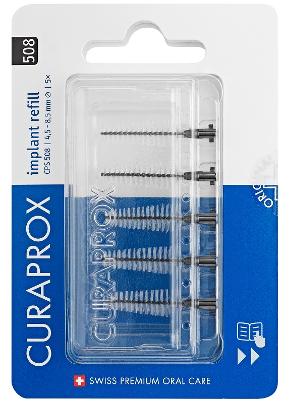 CURAPROX CPS 505 IMPLANT REFILL 5 SCOVOLINI BLACK - Antica Farmacia Ferrari